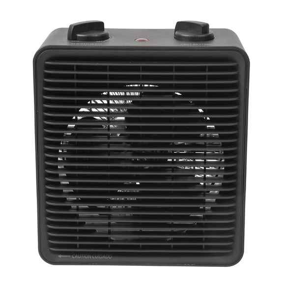 Sunko Black 1500W Electric 2-Speed Forced Air Heater with Adjustable Thermostat