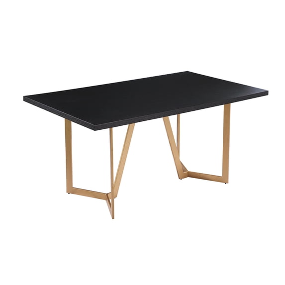 Sunland Black with Bronze Accents Wood Rectangular Dinette Table