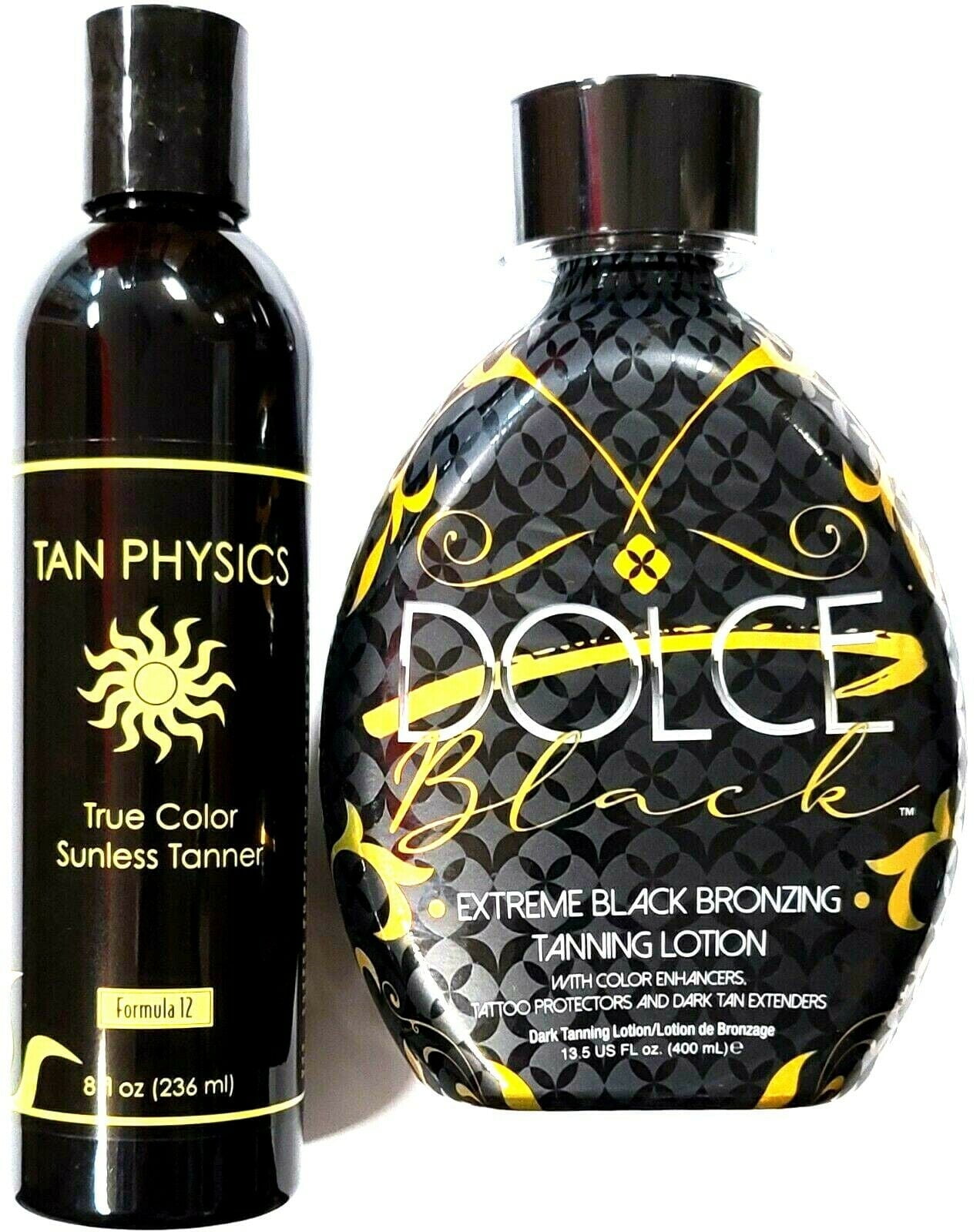 Sunless Self Tanner & Black Extreme Bronzer Tanning Lotion
