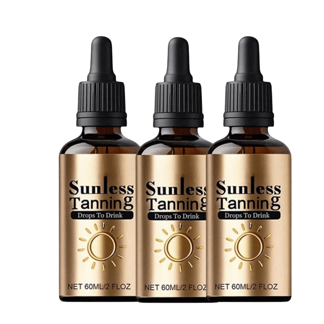 Sunless Tanning Drops to Drink, Sunless Drinkable Tanning Drops, Promotes Natural Skin Tone (2 FL.OZ*3pc)