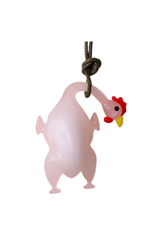 Sunlight Activated Giant Color Changing Chicken Resin Pendant UV Big Mac Style For Bag Keychain Backpack Cute Novelty Gift Resin Charms White 1.7 In