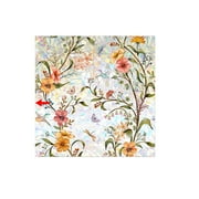 Sunlight-Activated Window Clings - Retro Flower Vine Static Decals for Glass Doors & Windows (Double-Sided Peel & Stick Design),B