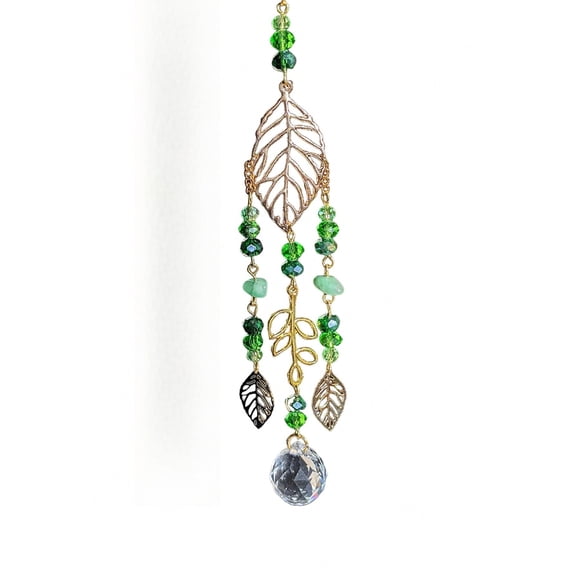 Sunlight Catcher Decor, Crystal Leaf Creates Sparkling Light Patterns