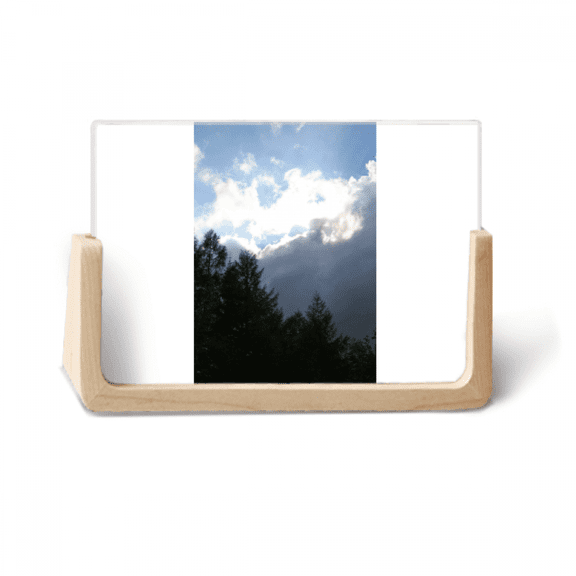 Sunlight Dark Clouds Art Deco Fashion Photo Wooden Photo Frame Tabletop Display