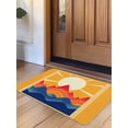 thumbnail image 1 of Sunlight Door Mat&nbsp;Indoor Outdoor Entrance,Non Slip Rug for Kitchen Bathroom Entryway Rug,Yellow Orange Blue Modern Geometric Abstract Art Washable Doormat Floor Mat for Office 20x31.5 Inch, 1 of 8