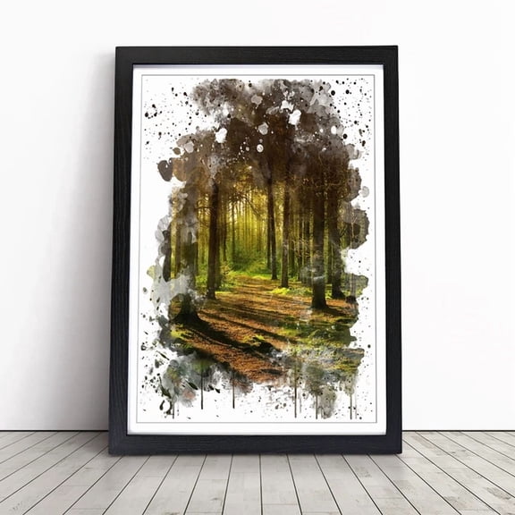 Sunlight Forest Woodland Landscape (1) V3 Wall Art Print Art Home Decor Vintage Gift Living Room Dercor Wall Art Birthday Gift