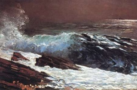Sunlight On The Coast Canvas Art - Winslow Homer (12 x 18)