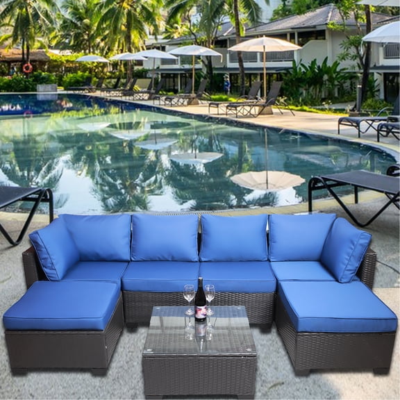 Sunlight-Resistant PE Rattan - Pressure-Distributing Seats - Outdoor Patio / Relax on Long-Lasting Furniture