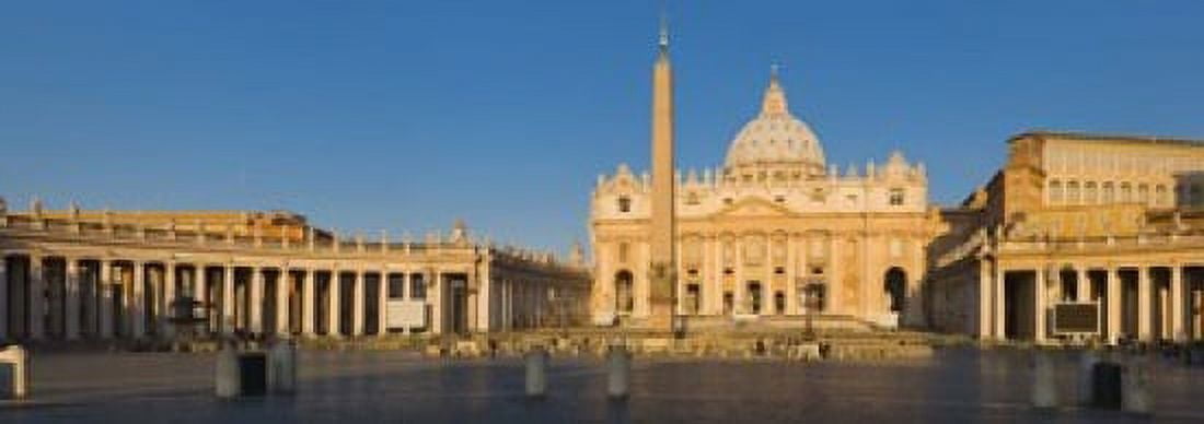 Sunlight falling on a basilica St Peters Basilica St Peters Square Vatican city Rome Lazio Italy Canvas Art - Panoramic Images (18 x 7)