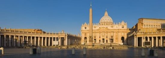 Sunlight falling on a basilica St Peters Basilica St Peters Square Vatican city Rome Lazio Italy Canvas Art - Panoramic Images (36 x 13)