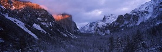 Sunlight falling on a mountain range Yosemite National Park California USA Canvas Art - Panoramic Images (36 x 12)