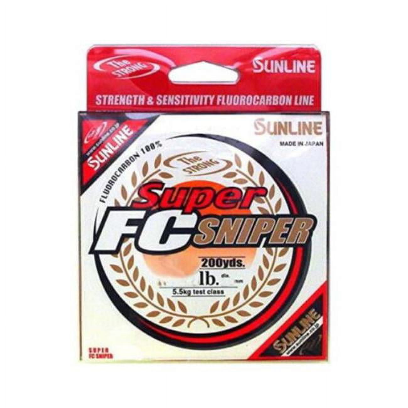 Sunline 63038946 12 lbs Super FC Sniper Fluorocarbon Fishing Line, Natural  Clear - 1200 yards 