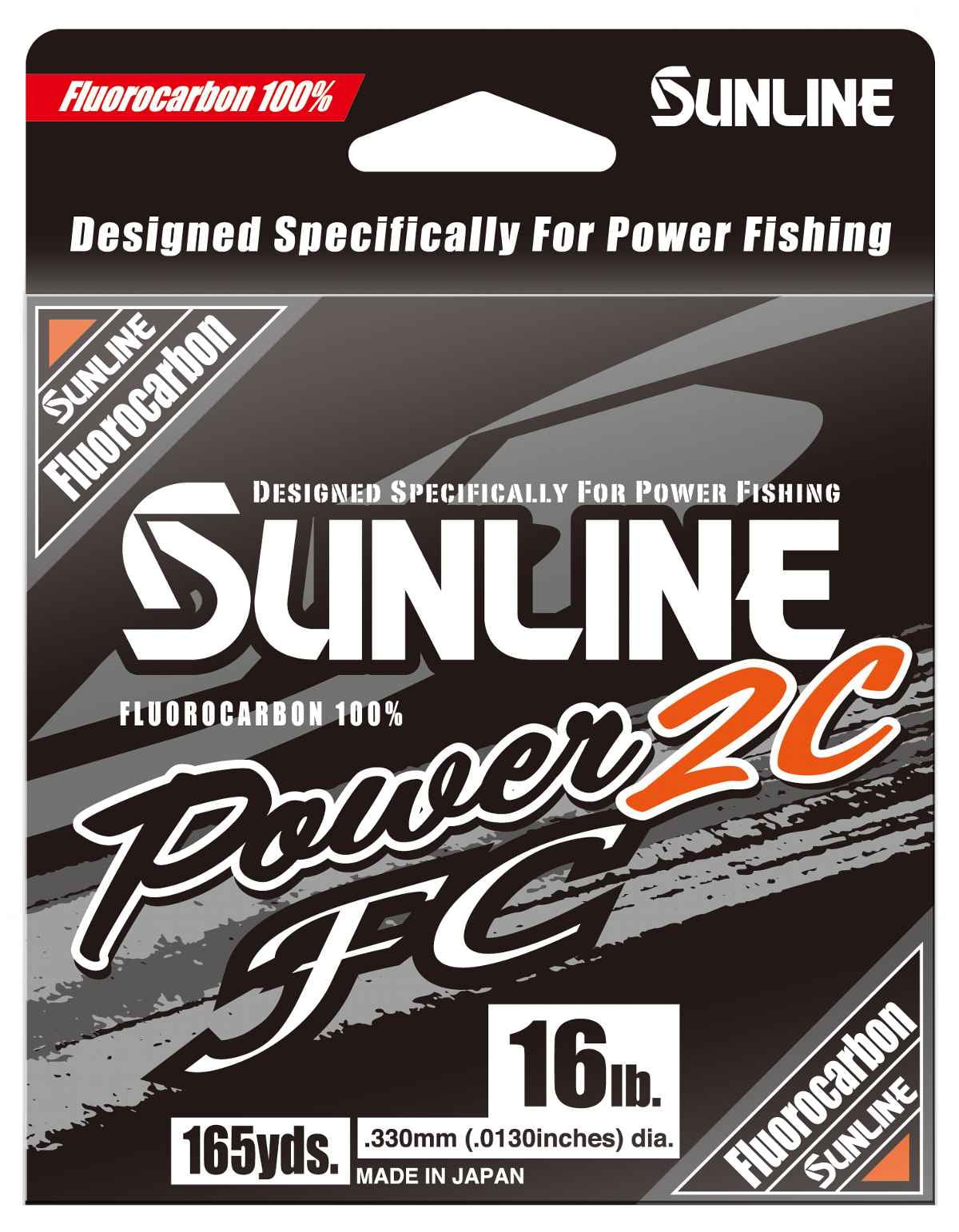 Sunline 63043102 Power 2C FC 16lb 165yd, metered Orange/clear, 100% -  63043102 