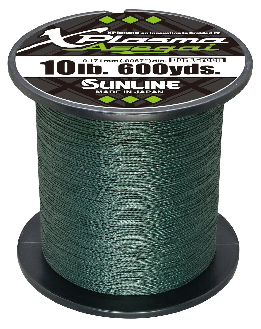 Sunline Xplasma Asegai 50lb 600yd, Dark Green
