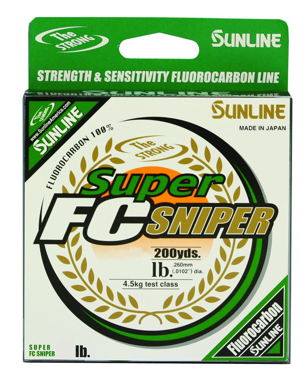 Sunline 63050346 Super FC Sniper Fluorocarbon Line Green 200 Yards 12Lb 