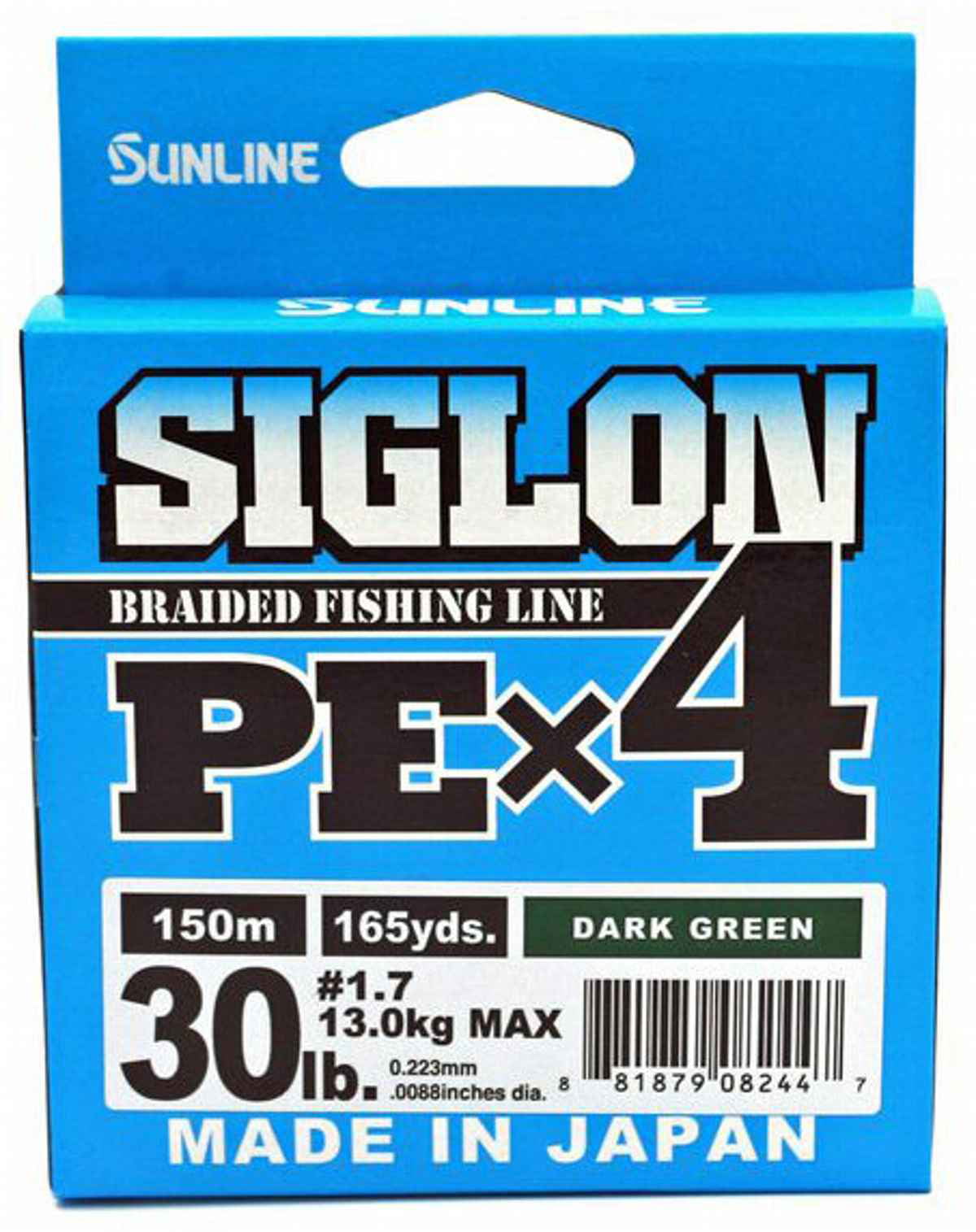 Sunline 63052458 Siglon PEx4 4-Strand Braided Line Dark Green 