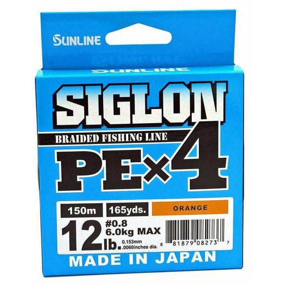 Sunline 63052490 Siglon PEx4 4-StrandBraided Fishing Line Orange