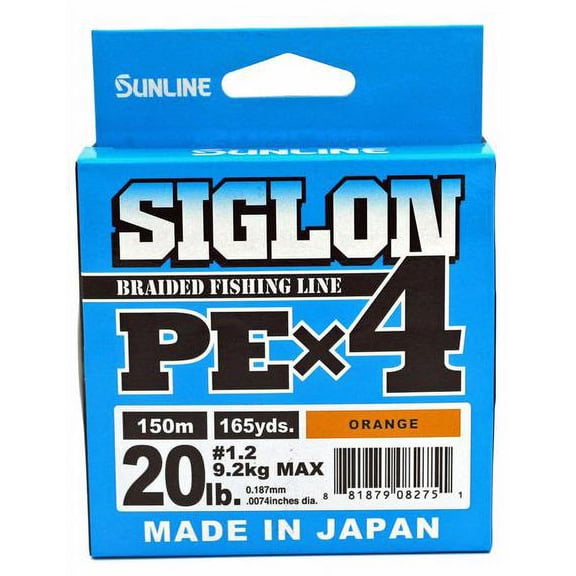 Sunline 63052494 Siglon PEx4 4-StrandBraided Fishing Line Orange