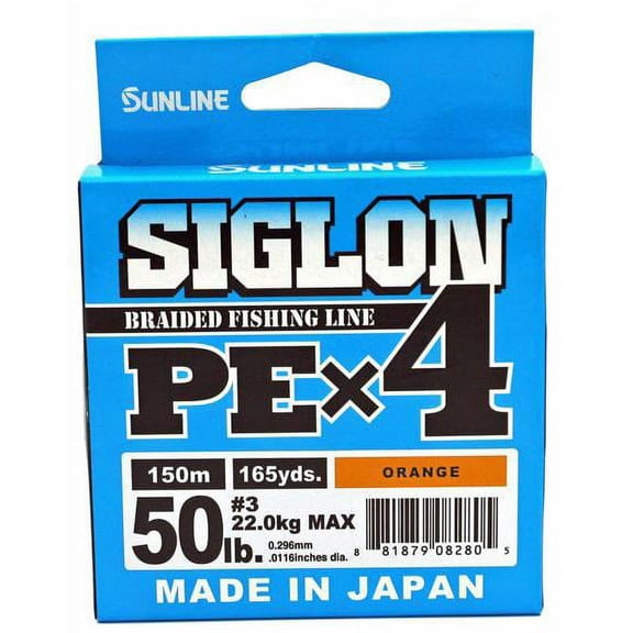 Sunline 63052504 Siglon PEx4 4-StrandBraided Fishing Line Orange