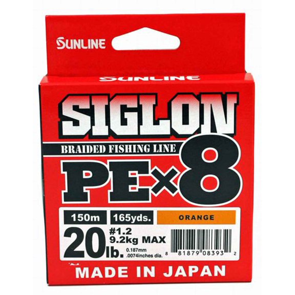 Sunline 63053492 Siglon PEx8 8-StrandBraided Fishing Line Orange