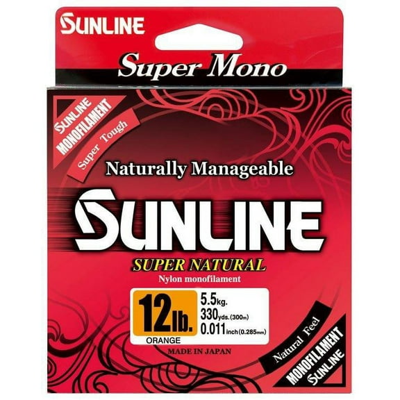 Sunline 63758732 Super Natural Nylon Mono, Orange 10lb 330yd