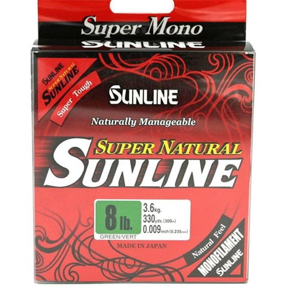 Sunline 63758774 8 lbs x 330 Yard Jungle Super Natural Fishing Line, Green