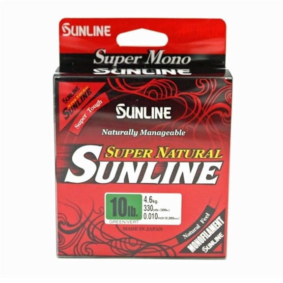 Sunline 63758776 Super Natural Monofilament Line 10lb 330yd Jungle - 63758776