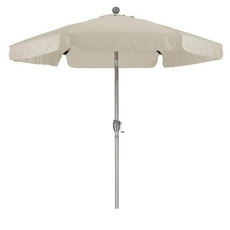 Sunline 7.5' Patio Umbrella With Aluminum Pole Aluminum Ribs3-Way Tilt Crank Lift With Spun Polyester Yellow Fabric-Color:Antique Beige,Material:Spun Polyester,Size:7.5'x6 Ribs,Style:Aluminum Pole