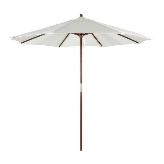 California Umbrella 9' Wood Pulley Open Market Umbrella