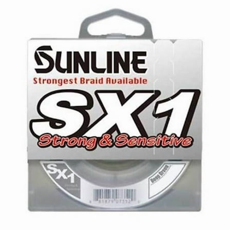 Sunline SX1 Braided Fishing Line, Dark Green, 125 Yards