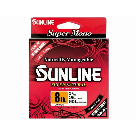 Sunline Super Natural Monofilament Fishing Line 14lb 660yd Orange