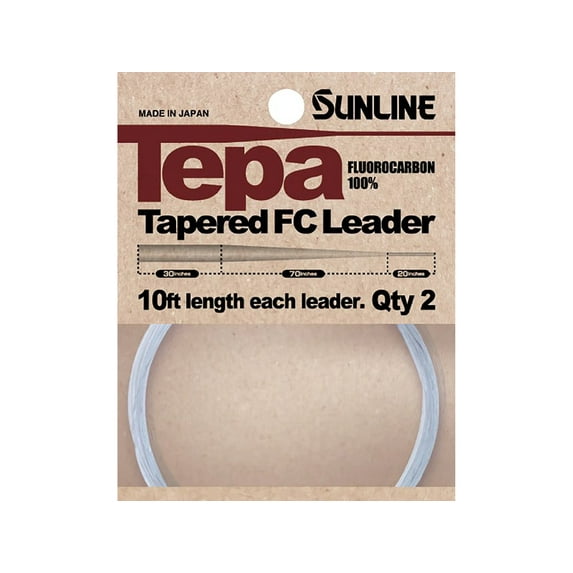 Sunline Tepa Tapered FC Fluorocarbon Fishing Leader 16-10lb 10ft Clear