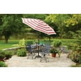 thumbnail image 1 of Sunline  Traditional  9 ft. Tiltable Red White Stripe  Market Umbrella, 1 of 3