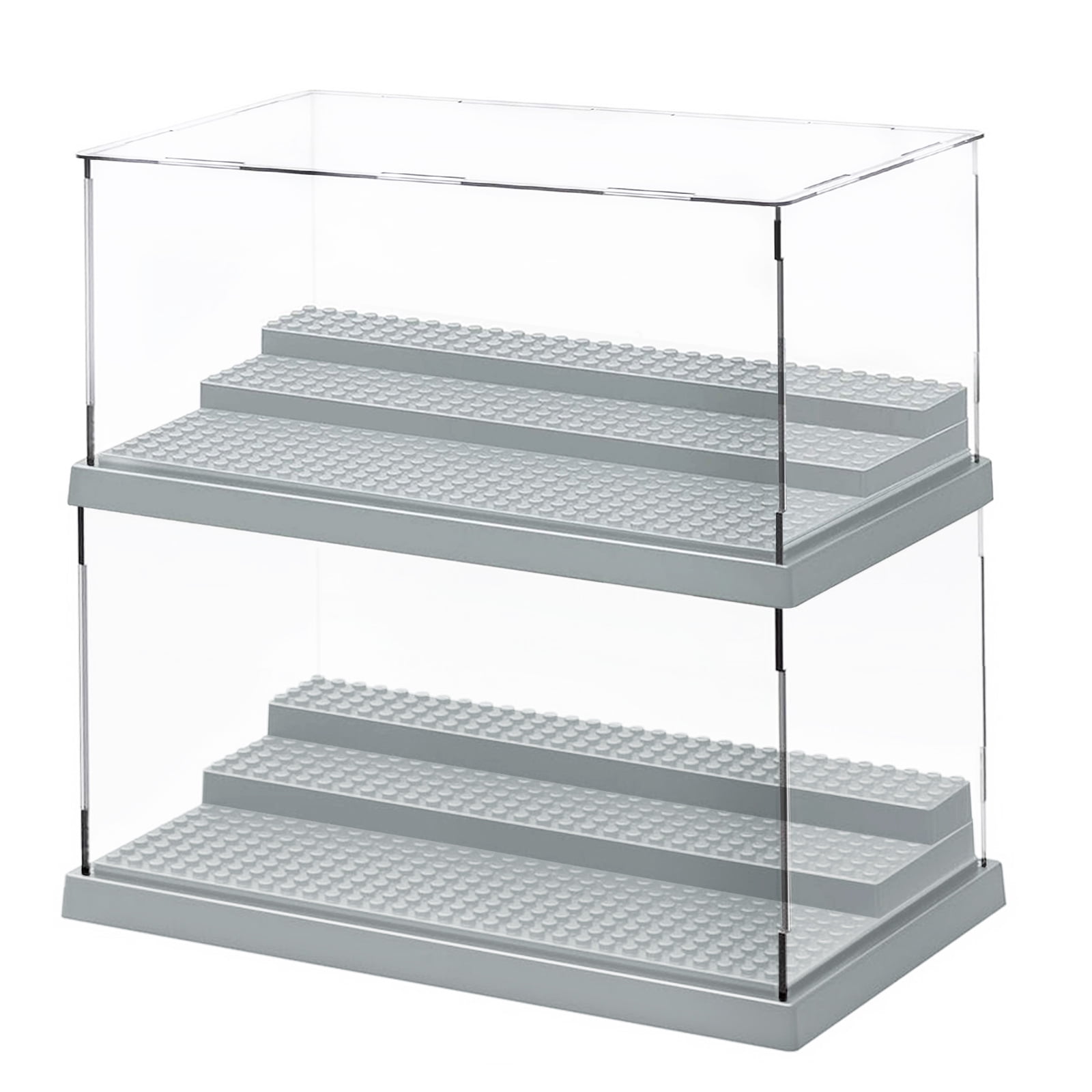 Sunlit 3-Level Acrylic Display Case, Set of 2, Dustproof