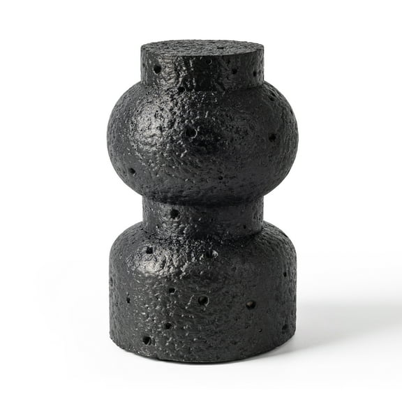 Sunlit 5.5lbs Textured Decorative Door Stopper, Heavy Duty and No Drill Required, Portable Design for Indoor and Outdoor Use, Ideal for Patio Yard Garden, Stylish Mid Century Modern Home Decor, Black