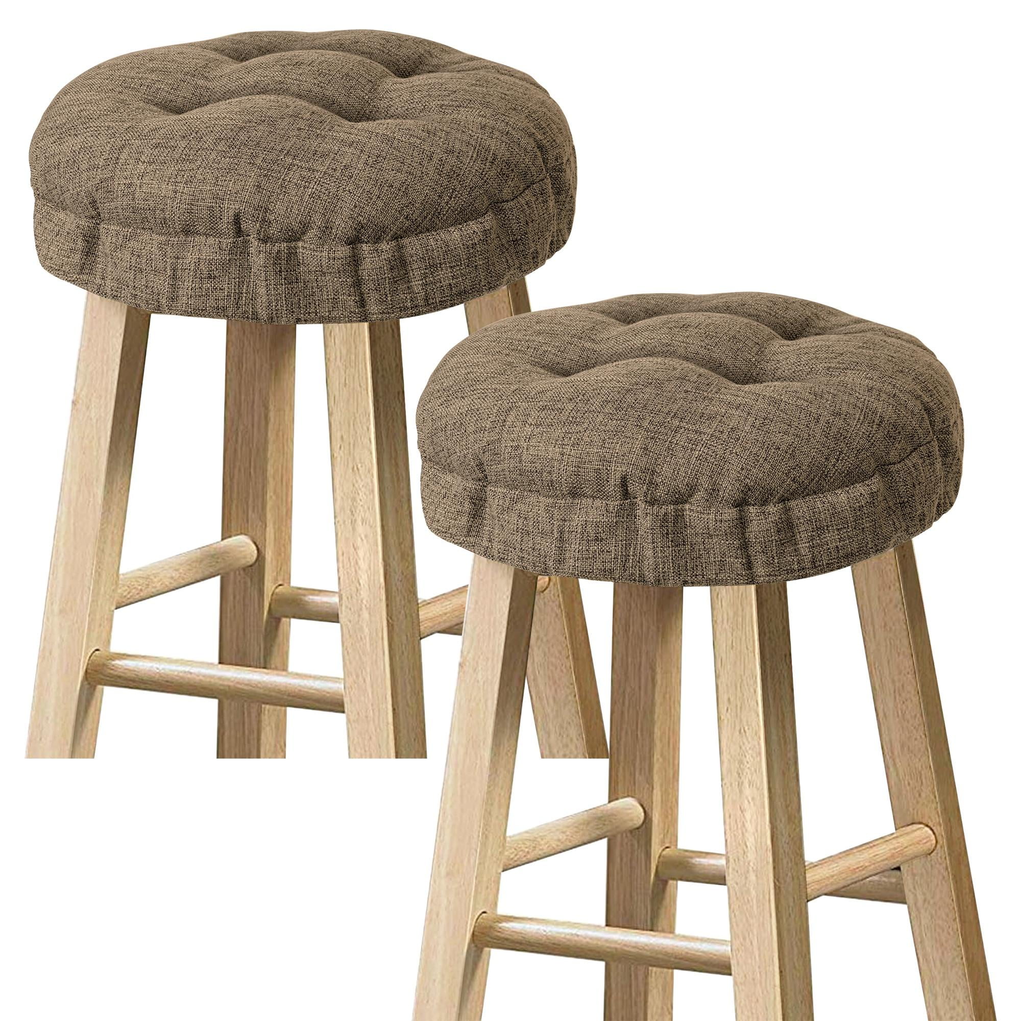 Sunlit Bar Stool Covers - Set of 2 Round Bar Stool Seat Covers, Soft