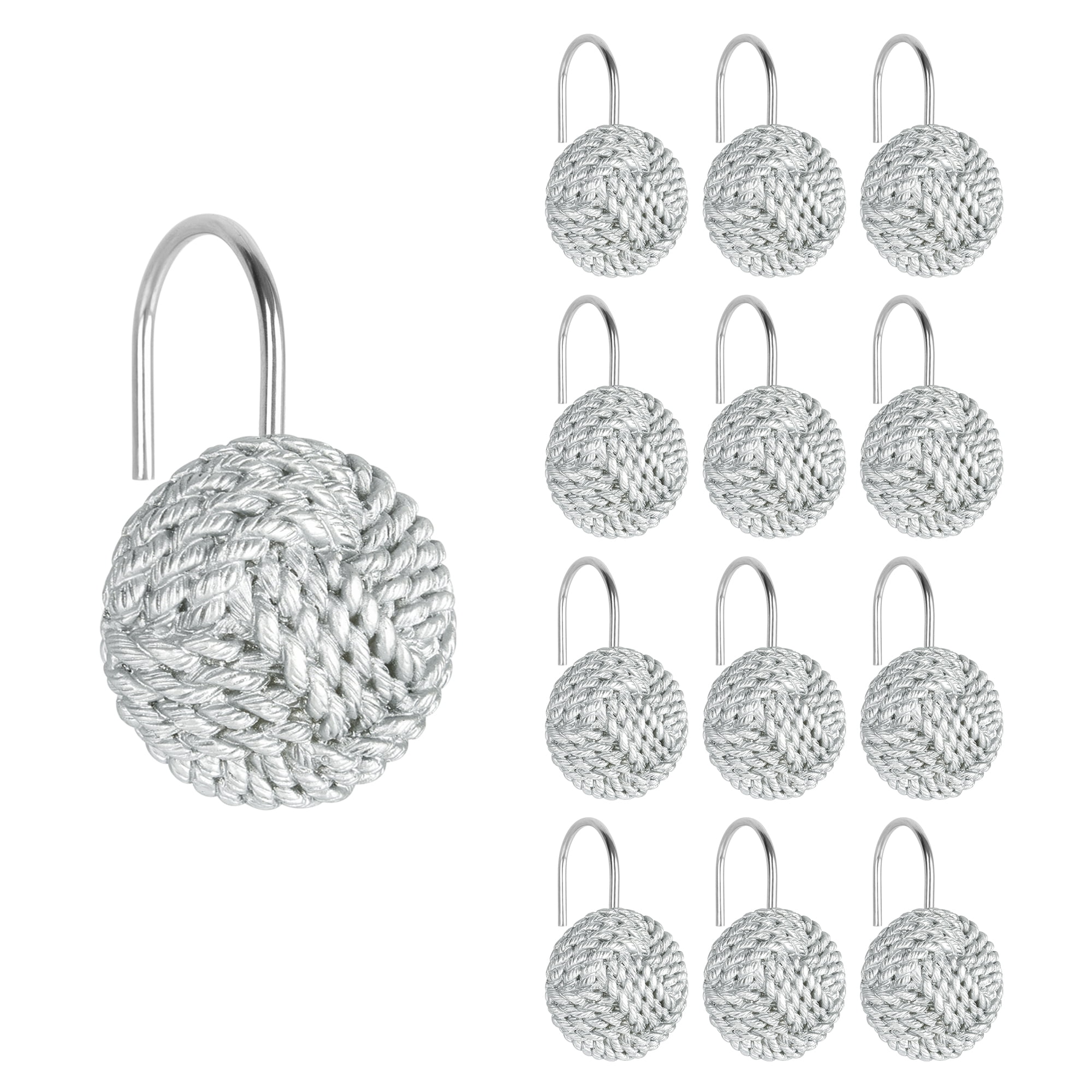 Sunlit Boho Knots Shower Curtain Hooks, Home Decorative Shower Curtain