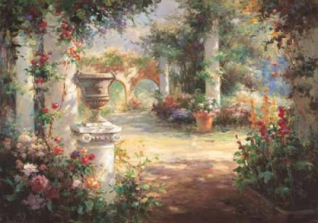 Sunlit Countyard Canvas Art - Vail Oxley (20 x 28)