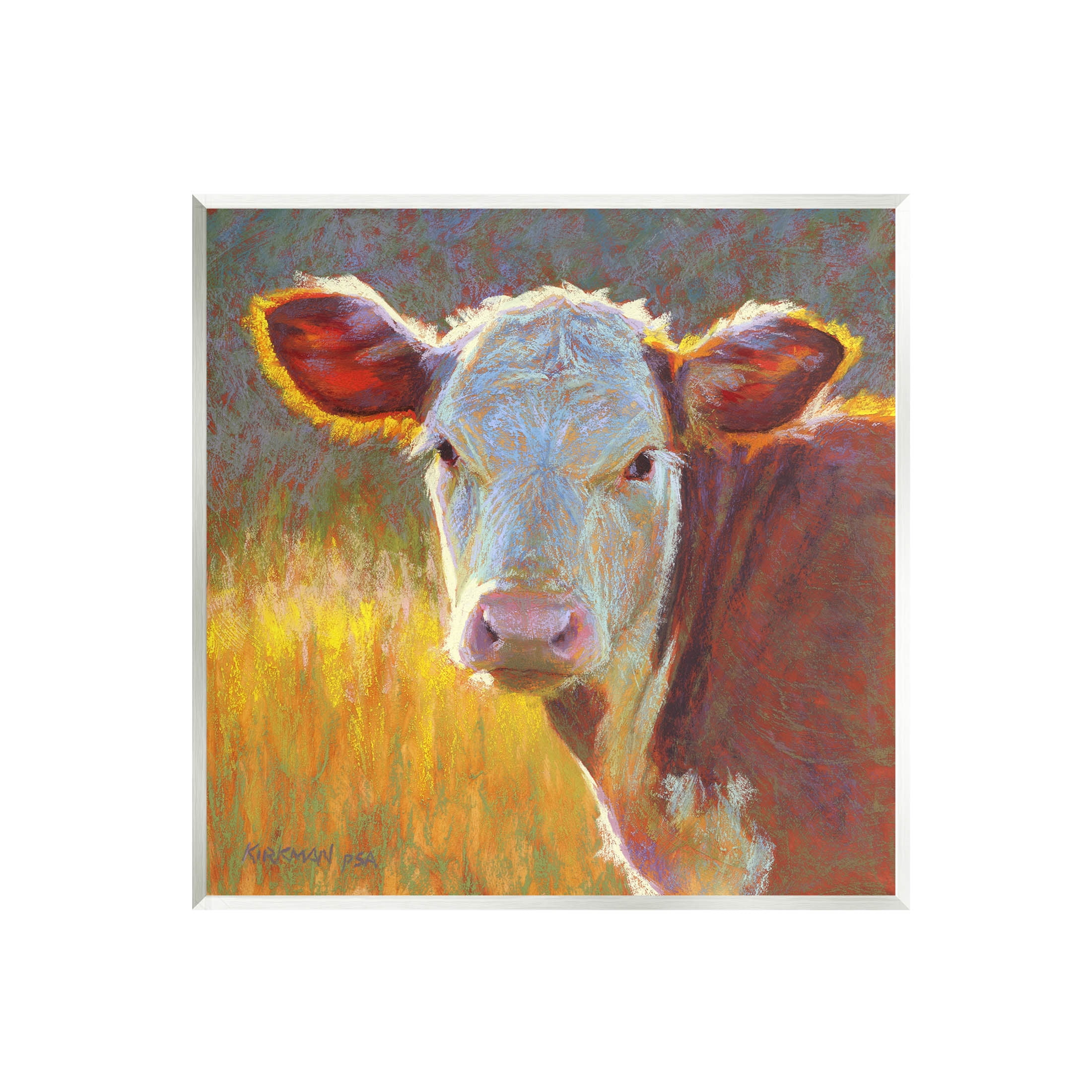 Sunlit Farm Animal Cattle Animals & Insects Painting Unframed Art Print Wall Art