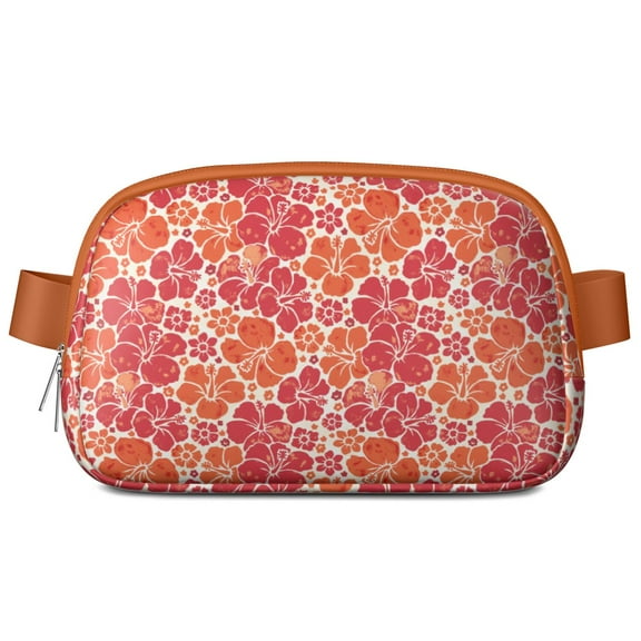 Sunlit Garden Fanny Pack – Vintage Floral Waist Bag with Peonies, Autumn Leaves & Butterfly Accents