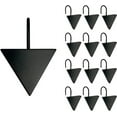 thumbnail image 1 of Sunlit Geometric Decorative Shower Curtain Hooks, Matt&nbsp;Triangle&nbsp;Geometric&nbsp;Black Shower Curtain Rings, Resin, Bathroom Decoration Boho&nbsp;Shower Curtain Hooks-12 Pack, 1 of 5