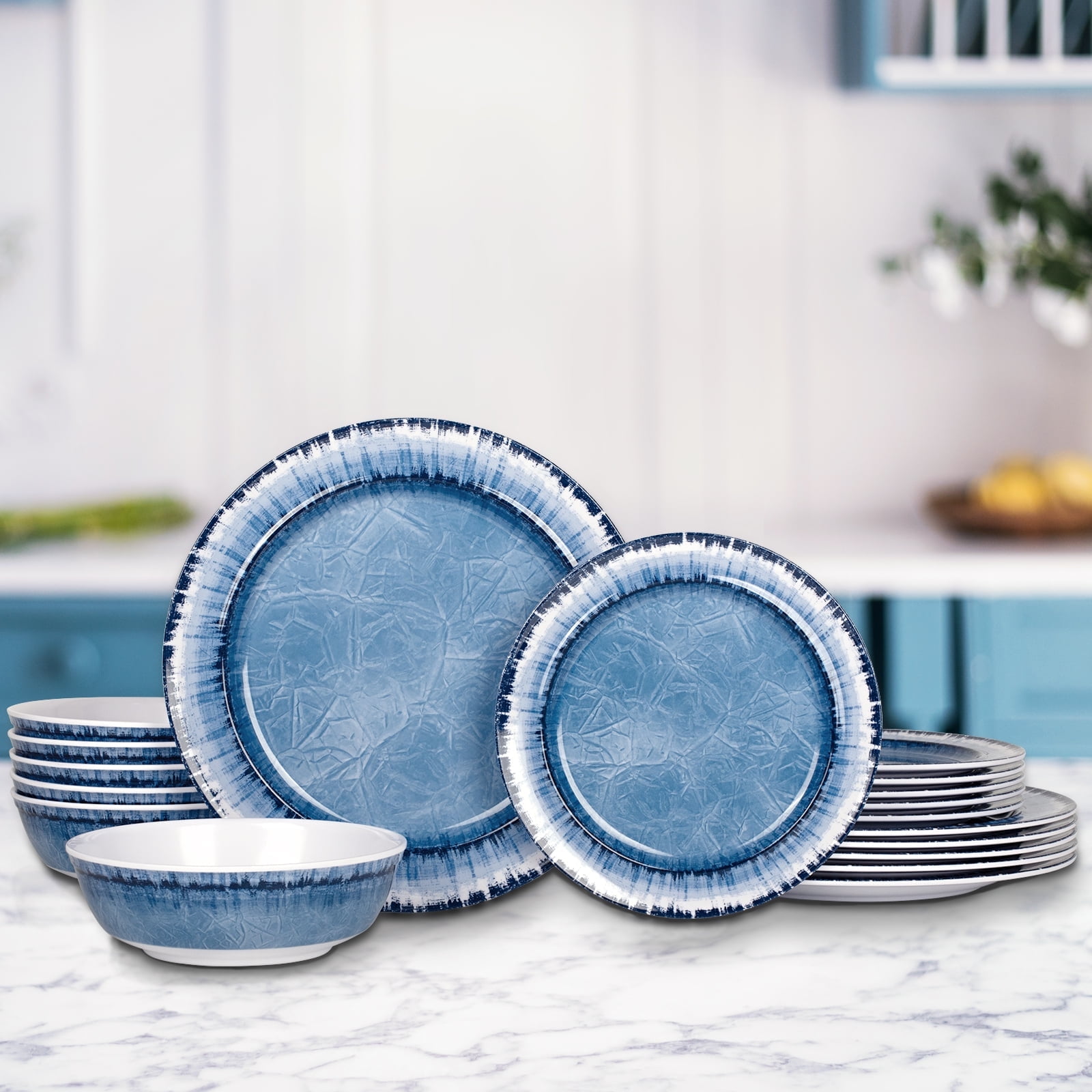 Free Shipping! Sunlit Melamine Dinnerware Set of 18 Pcs