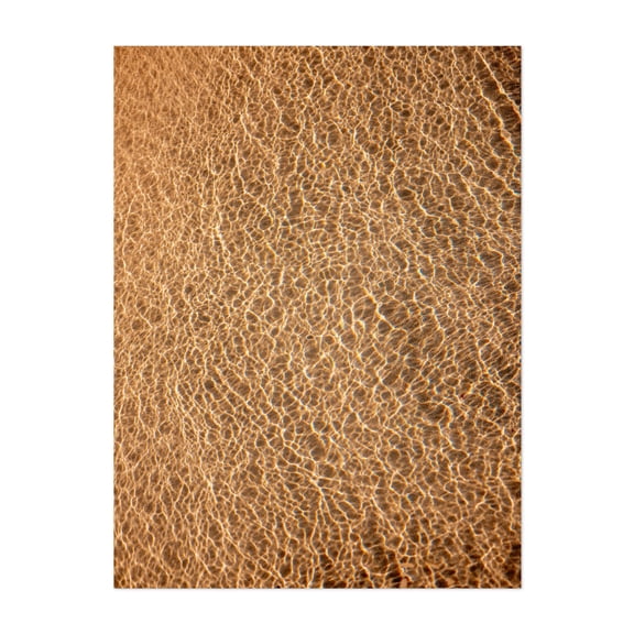 Sunlit Patterns of the Algarve - Faro District Portugal Photography Abstract Water Pattern Geometric Minimalist Nature Beach Unframed Wall Art Print 5 x 7 inches