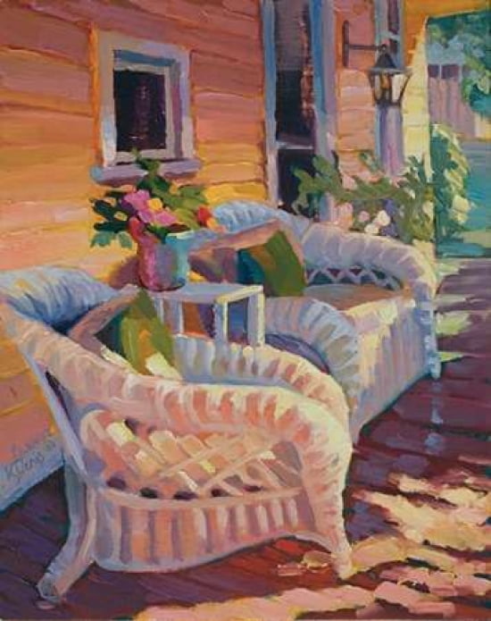 Sunlit Porch Canvas Art - Kathleen Denis (22 x 28)