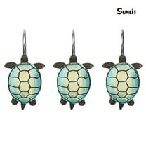 Sunlit Sea Turtle Shower Curtain Hooks, 12 Count