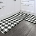 thumbnail image 1 of Sunlit Set of 2 Anti Fatigue Kitchen Floor Mat, Non Slip Waterproof Comfort Standing Mat, 0.4 Inch Thick Cushioned Farmhouse Kitchen Rug Runner, White Black Buffalo Check (17"x28"&17"x47"), 1 of 7