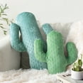 thumbnail image 1 of Sunlit Set of 2 Cactus Decorative Throw Pillows, 22"& 14" Cactus Plush Pillow Set, 3D Office Nap Pillow, Cute Succulent Throw Pillow for Nursery Bedroom Room Decor, Blue Green & Sage Green, 1 of 6