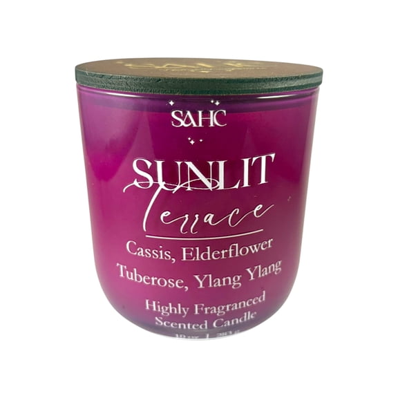 Sunlit Terrace Scented Candle | Tuberose & Ylang-Ylang & Cassis | Elegant Home Fragrance Gift Idea