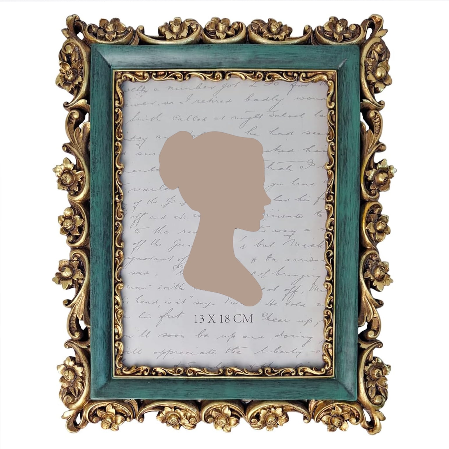 Sunlit Vintage Picture Frame 5x7 Inch, Luxury Antique Photo Frames with