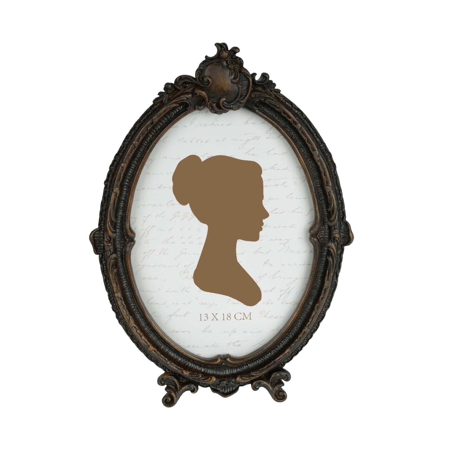 Sunlit Vintage Picture Frame 5x7 Inch, Oval Antique Photo Frames 